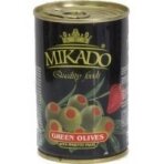 Alyvuogės MIKADO, įdarytos su paprika, M dydis, 300/120 g