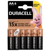 Baterijos DURACELL AA, LR6, 6vnt