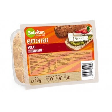 Bandelės BALVITEN GLUTEN FREE, su sėklomis, 2x50 g