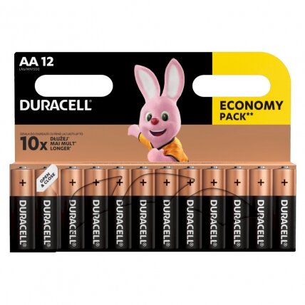 Baterijos DURACELL AA, LR6, 12vnt