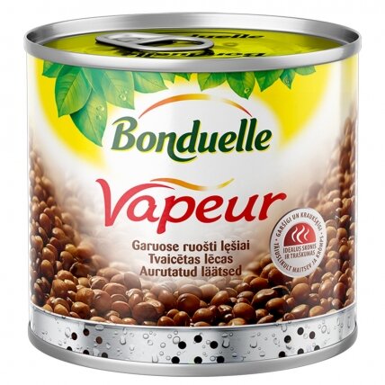 Garuose ruošti lęšiai BONDUELLE VAPEUR, 425 ml