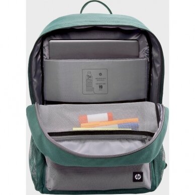 HP Campus 15.6 Backpack - 17 Liter Capacity – Green/Grey 2