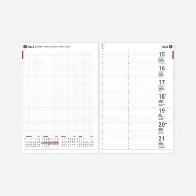 Kalendorius Unika Week 2025, A5, PVC 1