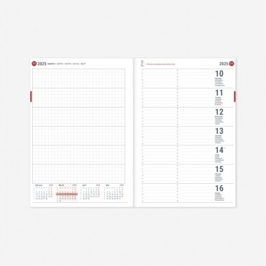 Kalendorius Unika Week 2025, A5, PVC 2