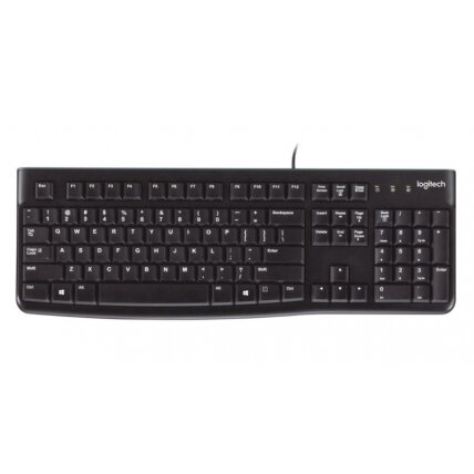 Klaviatūra laidinė Logitech K120 USB OEM  (US)  (920-002508),  juoda