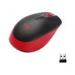 Logitech M190 Full-Size Belaidė pelė, RF Wireless, 1000 DPI, Raudona