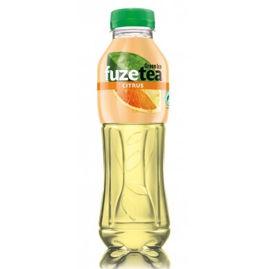 Negazuotas citrusų skonio gėrimas FUZE TEA, su žaliosios arbatos ekstraktu, 0,5l PET D