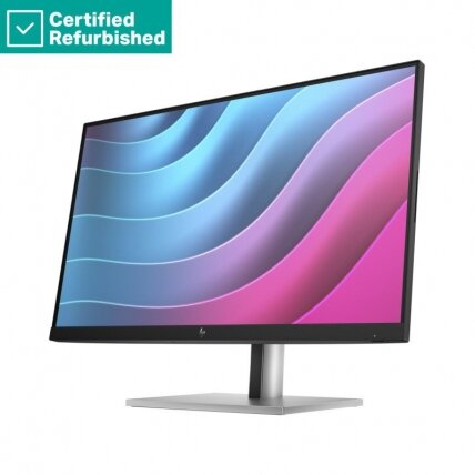 RENEW SILVER HP E24 G5 FHD Monitor - 23.8" 1920x1080 FHD 250-nit 75Hz AG, IPS, HDMI/DisplayPort, 4x USB-A, height adjustable/tilt/swivel/pivot, 1 years 1