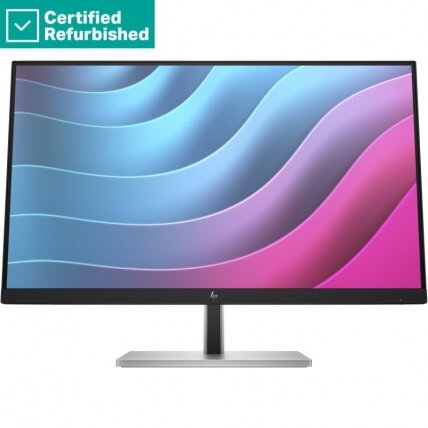 RENEW SILVER HP E24 G5 FHD Monitor - 23.8" 1920x1080 FHD 250-nit 75Hz AG, IPS, HDMI/DisplayPort, 4x USB-A, height adjustable/tilt/swivel/pivot, 1 years