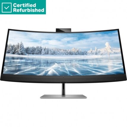 RENEW SILVER HP Z34c G3 Curved Charging Monitor - 34" 3440x1440 WQHD 350-nit 60Hz AG, Curved, IPS, USB-C(100W)/HDMI/DisplayPort, 4x USB-A, speakers, 5MP webcam, RJ-45 LAN, height adjustable/tilt/swivel, 1 years