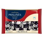 Šokoladiniai saldainiai PRALINES, su pienišku kremu ir dribsniais, 1 kg