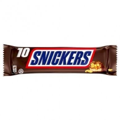 Šokoladiniai batonėliai SNICKERS, 10x50g