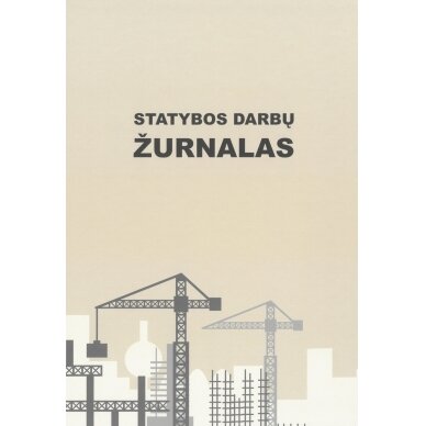 Statybos darbų žurnalas, A4, 104 lapai 1