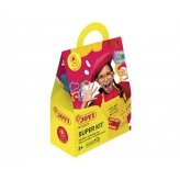 SUPER rinkinys Jovi: Plastilinas 3 blokeliai x 50 gr + 6 formelės ir 1 volelis plastilinui