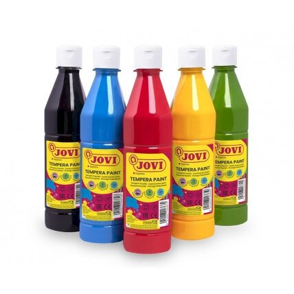 Tempera dažai buteliuke JOVI, 500 ml, tamsiai mėlyna sp. 1