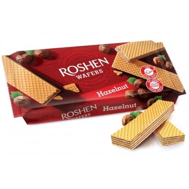 Vafliai "Roshen Wafers" riešutiniai, 216g