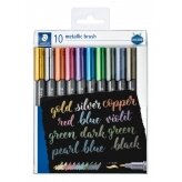 Žymeklių rinkinys STAEDTLER Metallic Brush, 10 vnt.